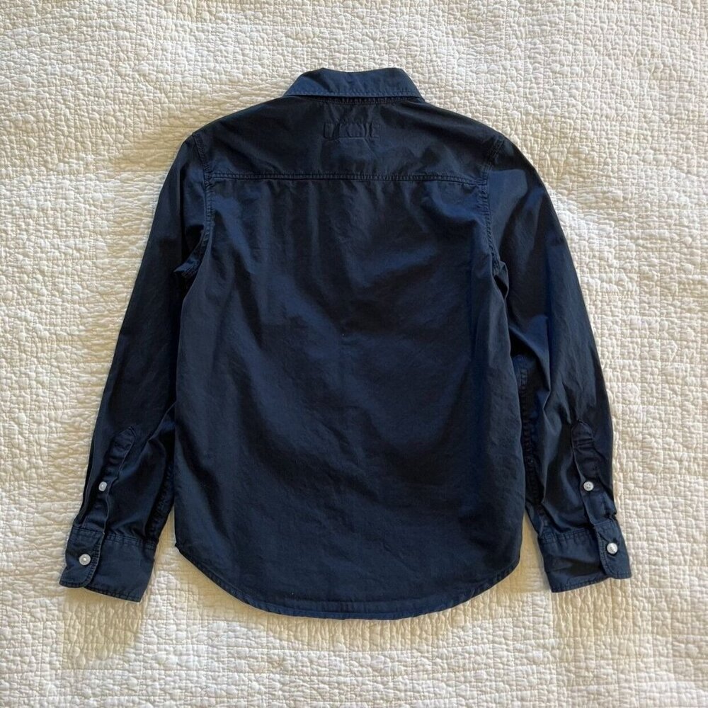 H&M Button Down Shirt In Navy - Picture 4 of 7